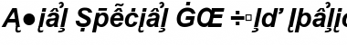 Arial Special G2 Bold Italic Font