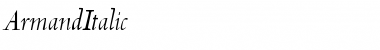 Download ArmandItalic Font Download ArmandItalic Font