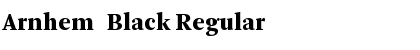 Arnhem-Black Regular Font