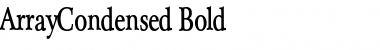 ArrayCondensed Bold