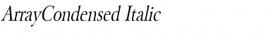 ArrayCondensed Italic Font