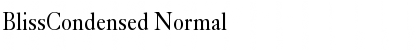 BlissCondensed Normal Font