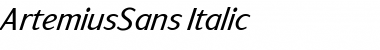 ArtemiusSans Italic Font