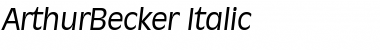 ArthurBecker Italic Font