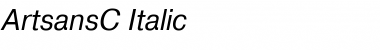 ArtsansC Italic