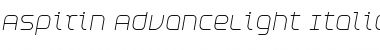 Download Aspirin AdvanceLight Italic Font Download Aspirin AdvanceLight Italic Font