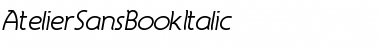 AtelierSansBookItalic Regular Font