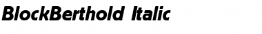 BlockBerthold&nbsp;RomanItalic