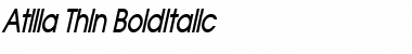 Atilla Thin BoldItalic Font