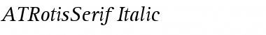 ATRotisSerif-Italic Regular Font