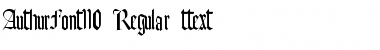 AuthurFont110&nbsp;Regular