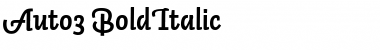 Auto 3 Bold Italic Font