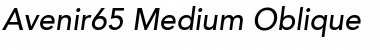 Avenir65-Medium MediumItalic Avenir65-Medium MediumItalic