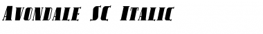 Avondale SC Italic Font