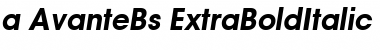 a_AvanteBs ExtraBoldItalic a_AvanteBs ExtraBoldItalic