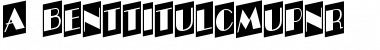 a_BentTitulCmUpNr Font