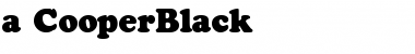 a_CooperBlack Regular Font