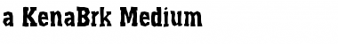 a_KenaBrk Medium Font