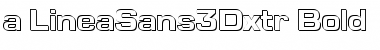 a_LineaSans3Dxtr Font