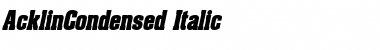 AcklinCondensed Italic