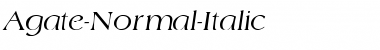 Agate-Normal-Italic Regular Font
