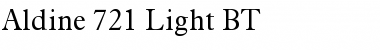 Aldine721 Lt BT Light Font