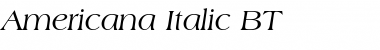 Americana BT Italic Font
