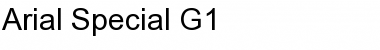 Arial Special G1 Font