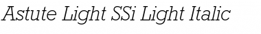 Astute Light SSi Light Italic Font