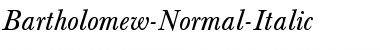 Download Bartholomew-Normal-Italic Font