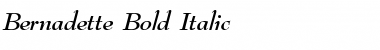 Bernadette Bold Italic Font