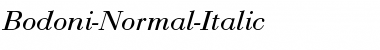Bodoni-Normal-Italic Regular Font