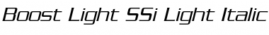 Boost Light SSi Light Italic Font