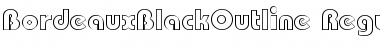 BordeauxBlackOutline normal Font