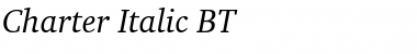 Charter BT Italic Font