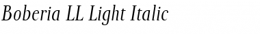 BoberiaLL Italic Regular Font