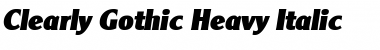 Clearly Gothic Heavy Italic Font