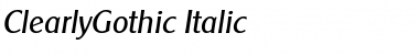 ClearlyGothic Italic Font