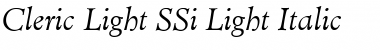 Download Cleric Light SSi Font