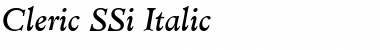 Cleric SSi Italic Font