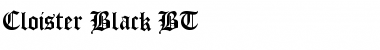 Download CloisterBlack BT Font