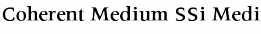 Coherent Medium SSi Font