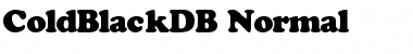 ColdBlackDB Normal Font