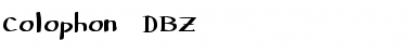 Colophon DBZ Regular Font