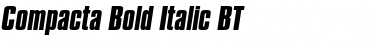 Compacta Bd BT Bold Italic Font