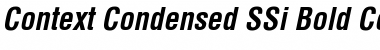 Context Condensed SSi Bold Condensed Italic