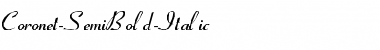 Download Coronet-SemiBold-Italic Font