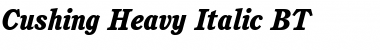 Cushing Hv BT Heavy Italic Font