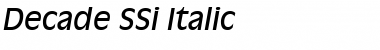 Decade SSi Italic Font