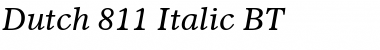Dutch811 BT Italic Font